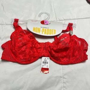 Red Lace Bra 38C